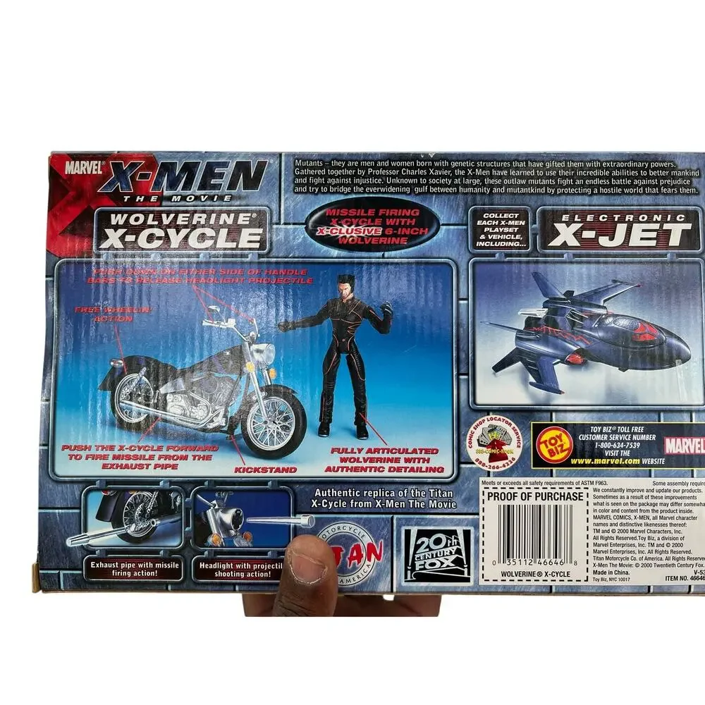 Toy Biz Marvel X-Men Movie Wolverine X-Cycle Motorcycle Figure 2000 MISB Rare